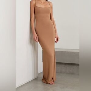 Skims Camel Long Maxi Dress